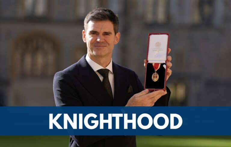 James Anderson Receives Knighthood