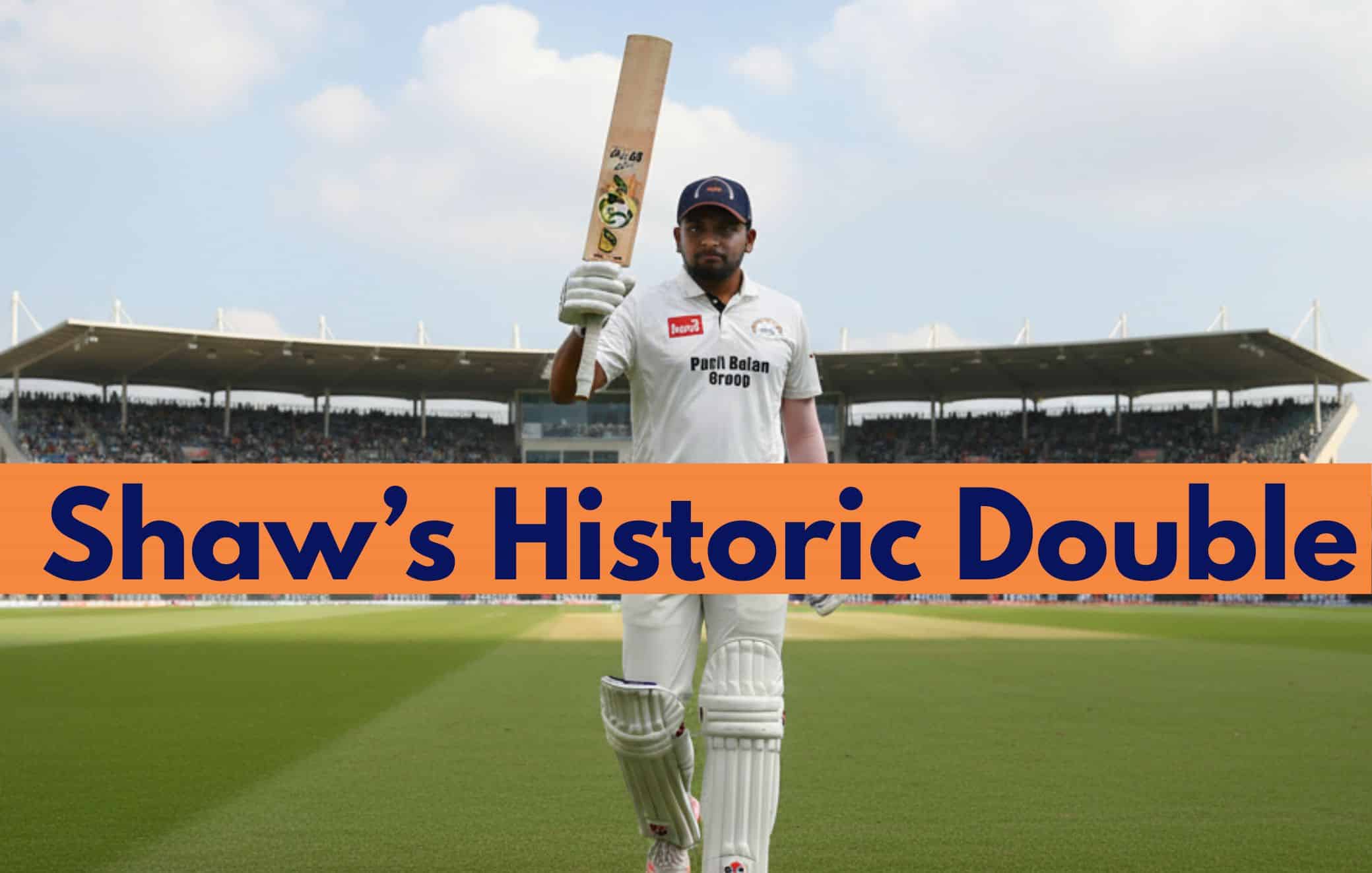 Prithvi Shaw Ranji Trophy Double Century
