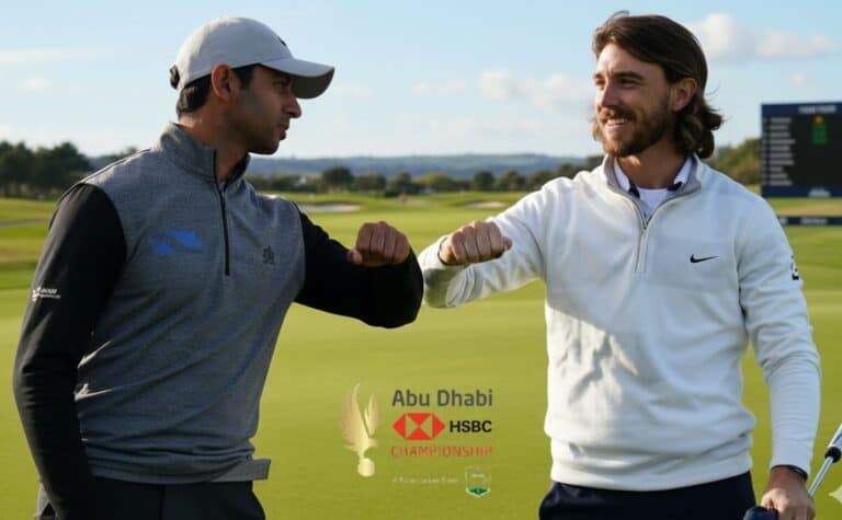 Tommy Fleetwood Abu Dhabi HSBC Championship Lead