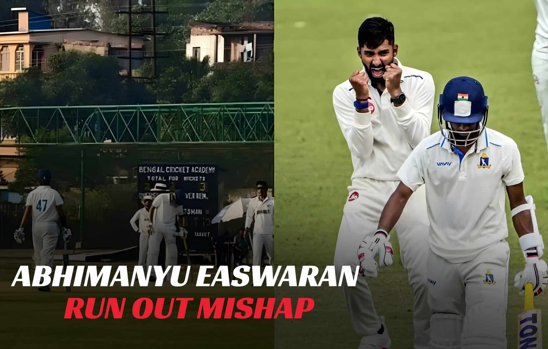 Abhimanyu Easwaran run out