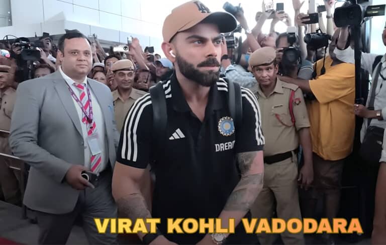 Virat Kohli Vadodara arrival